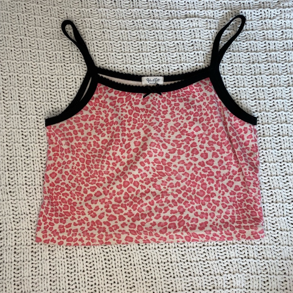 brandy melville/john galt cheetah print top